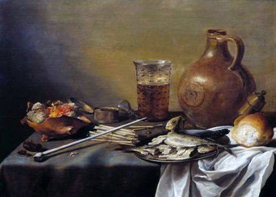 Nature morte avec verre de bière, 1644 - Pieter Claesz